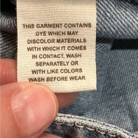 Free People Distressed Womens 28 Shorts with Eyelet Fabric Trim and Green Trim - Picture 9 of 9